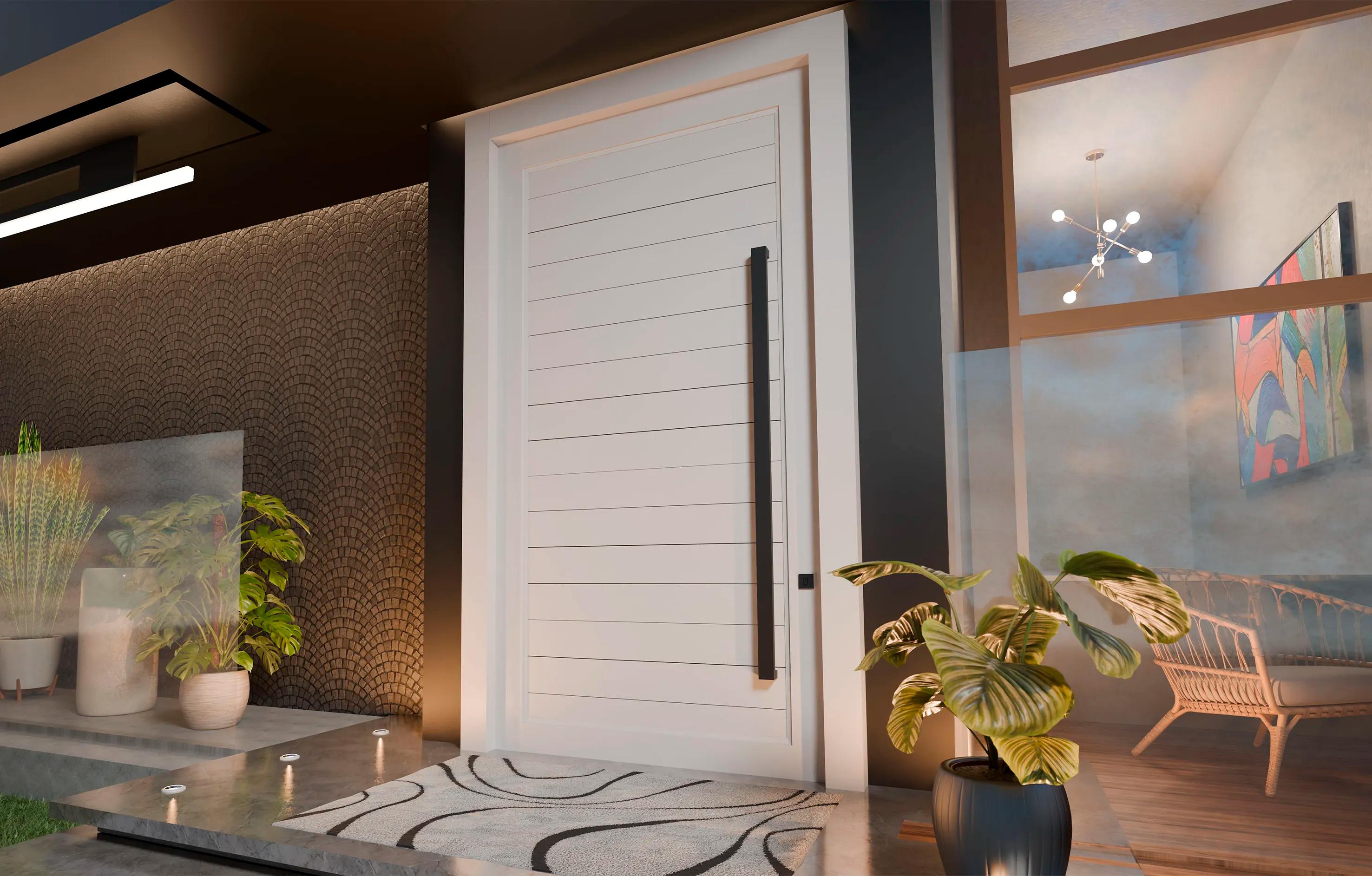 Porta de alumínio instalada